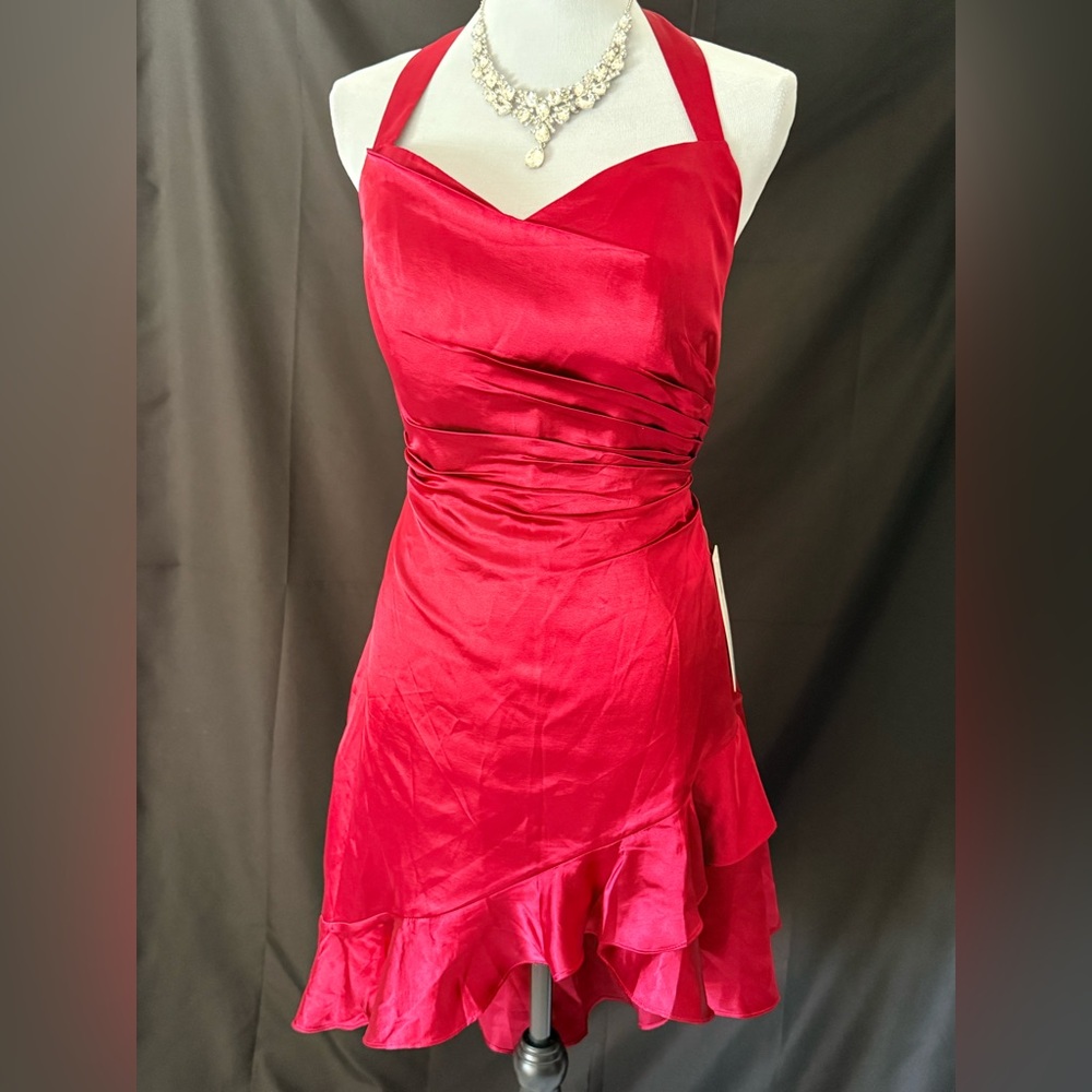 #25 Red Satin Dress